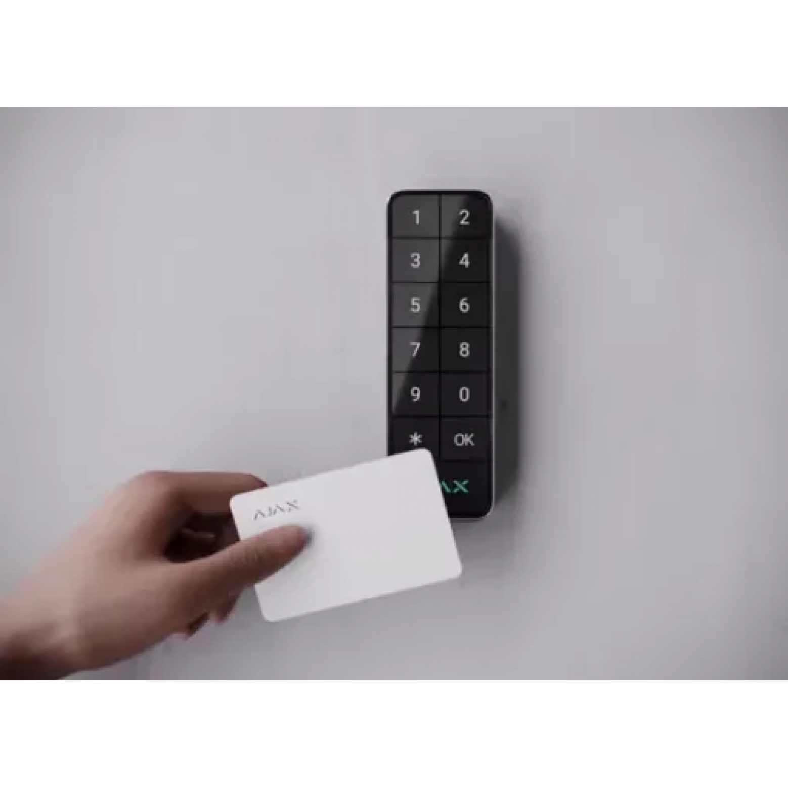 AJAX KeyPad Outdoor Jeweller wireless With DESFire and BLE card reader White