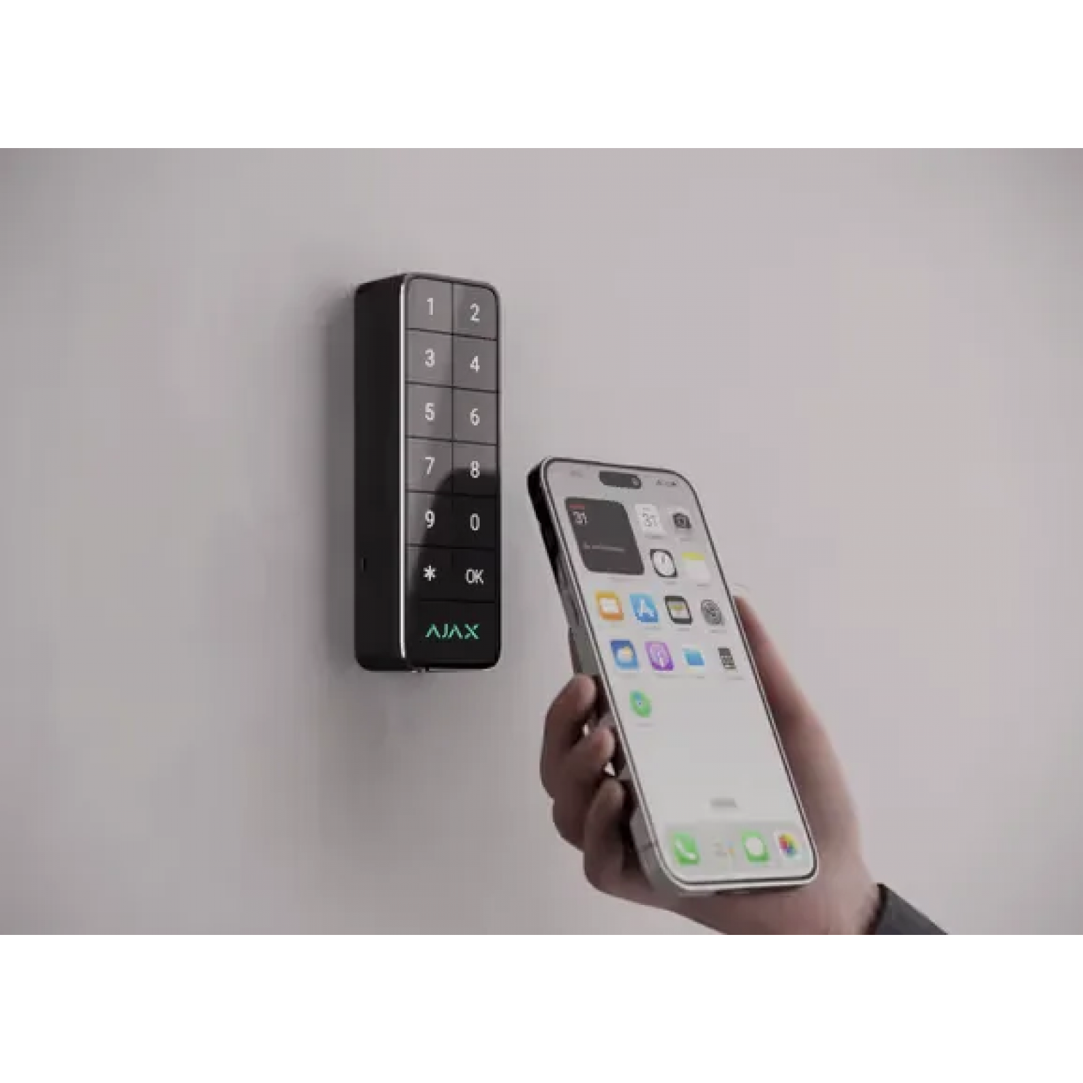 AJAX KeyPad Outdoor Jeweller wireless With DESFire and BLE card reader White