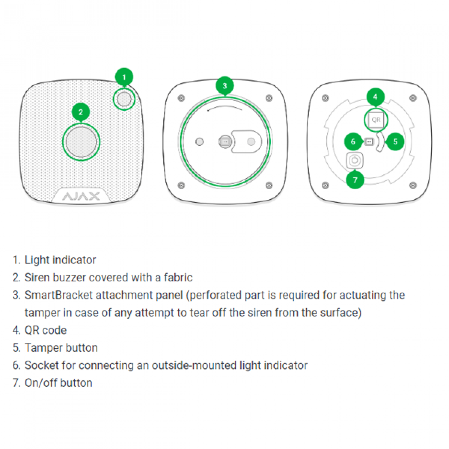 AJAX HomeSiren indoor siren wireless