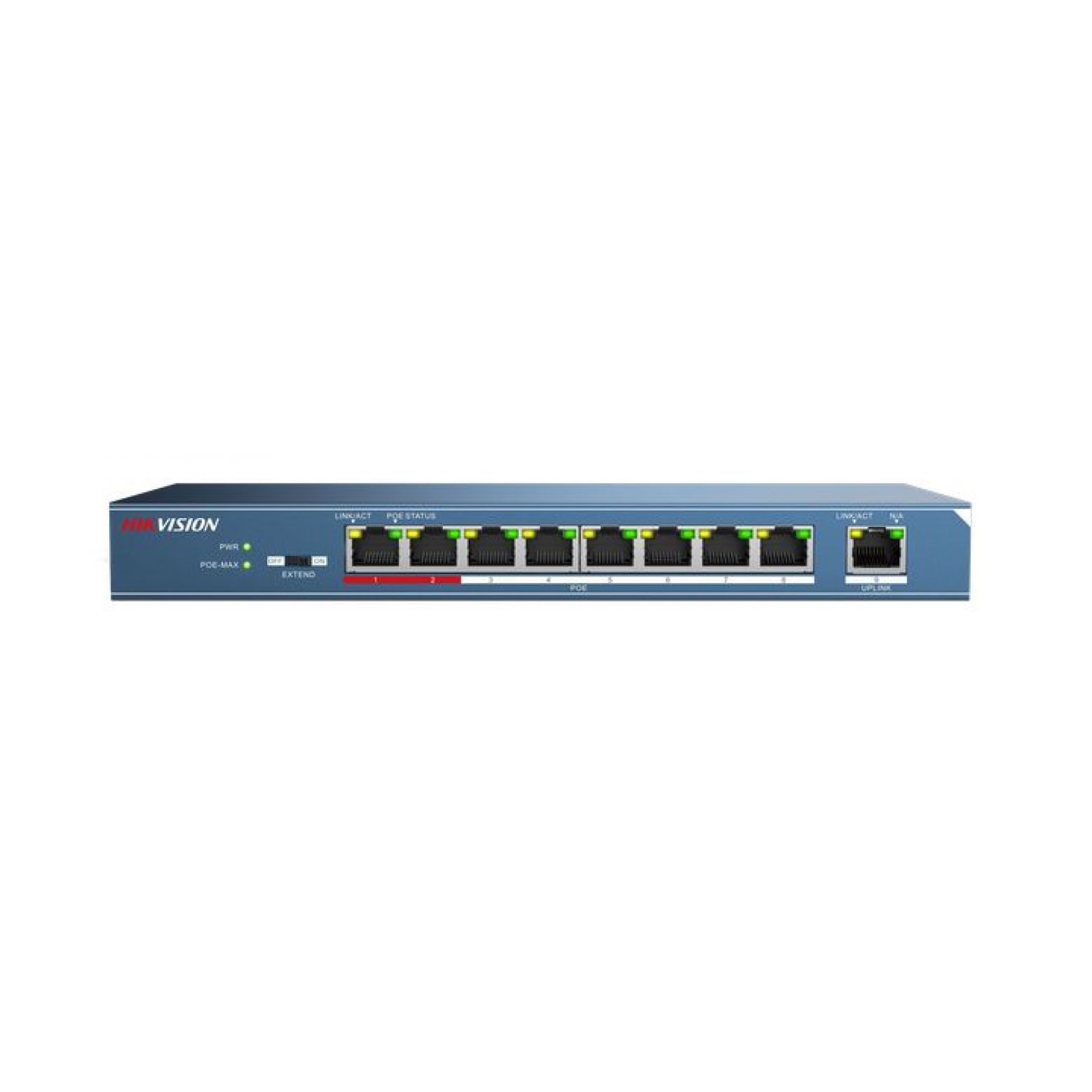 Hikvision DS-3E0109P-E Network Switch 8 PoE Ports, 250meter PoE Range