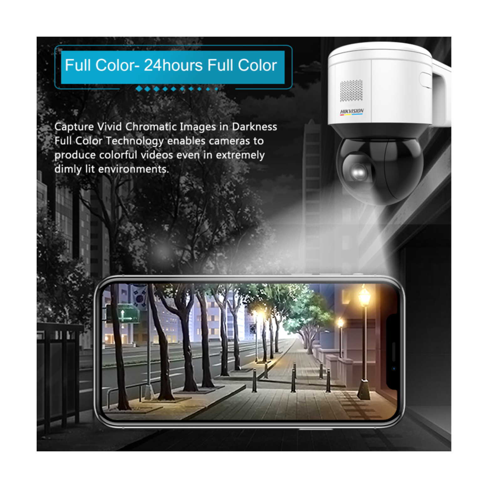 Hikvision DS-2DE3A400BW-DE - 4 Megapixel - ColorVu - Pan Tilt camera
