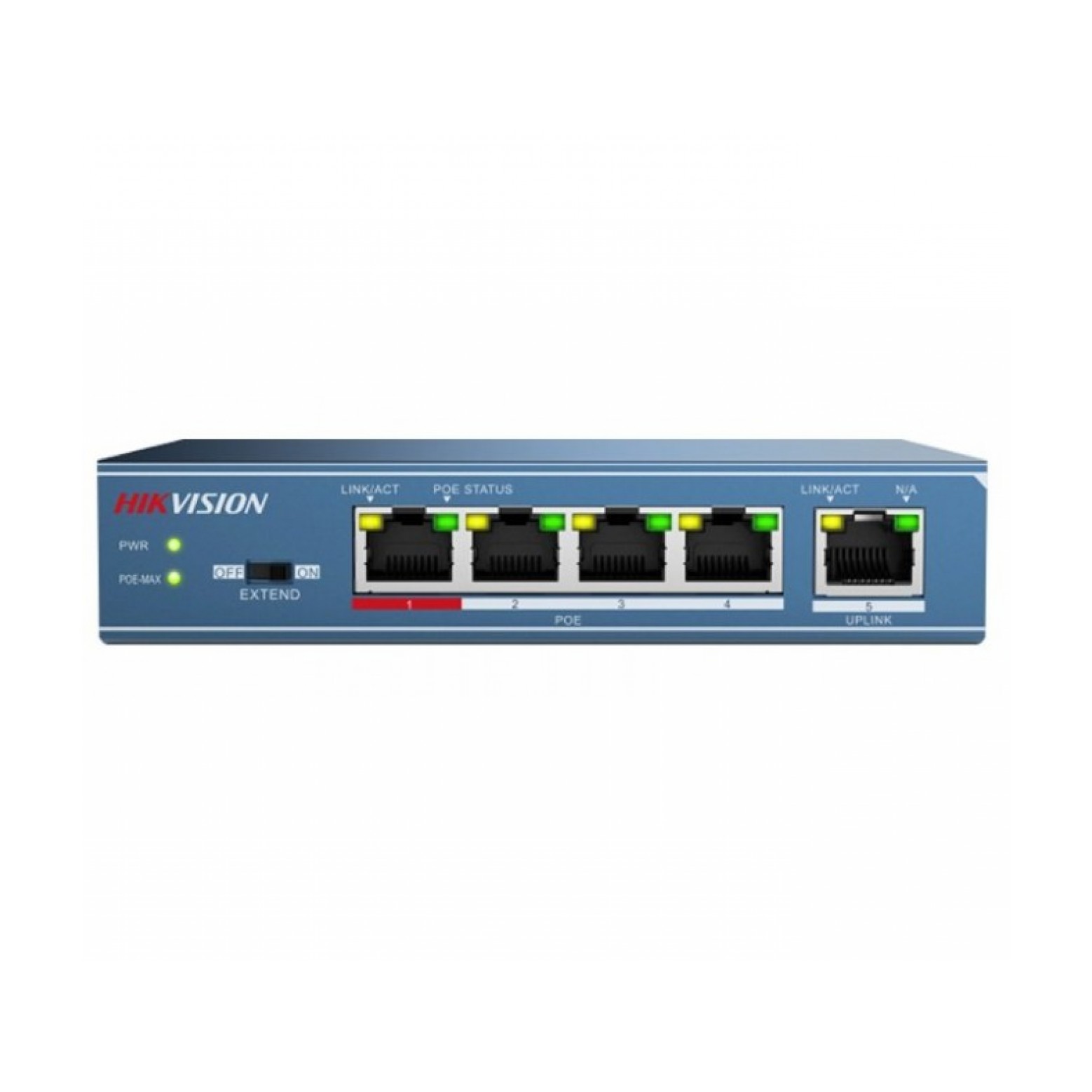 Hikvision DS-3E0505P-E, 5 Poorts, 4x PoE, Gigabit Unmanaged Hikvision DS-3E0505P-E, 5 Poorts, 4x PoE, Gigabit Unmanaged