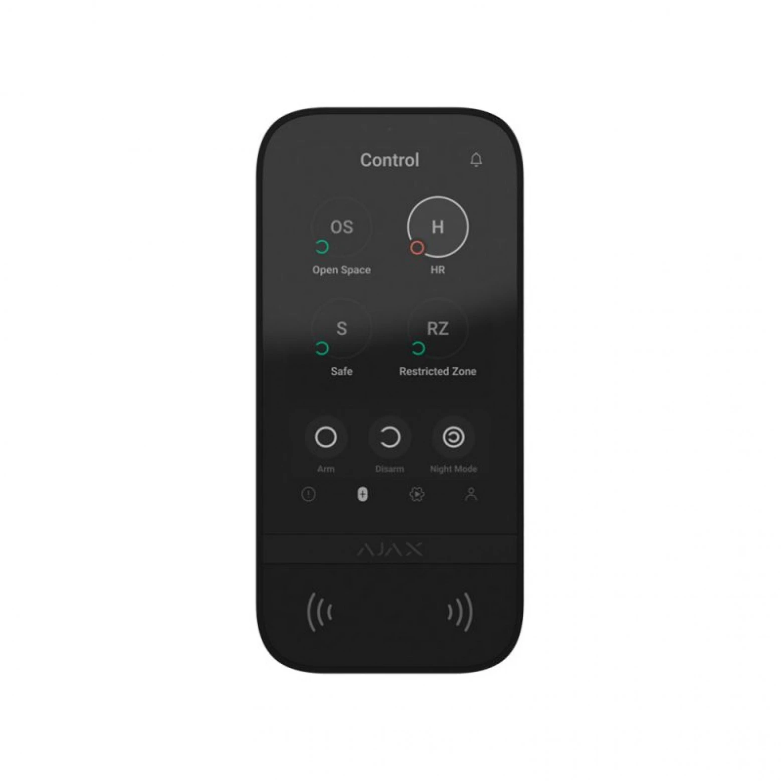 AJAX Wireless Touchscreen Keypad Black