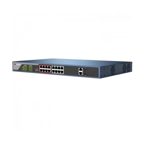 Hikvision DS-3E0318P-E Network Switch 16 PoE Ports 250meter PoE Range