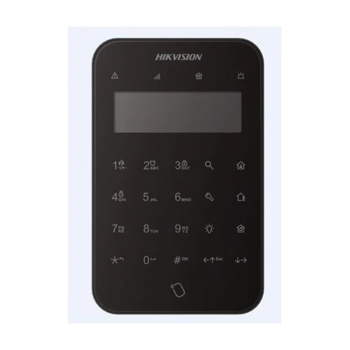 Hikvision DS-PK1-LT-WE Wireless LCD Keypad With Tag Function Black