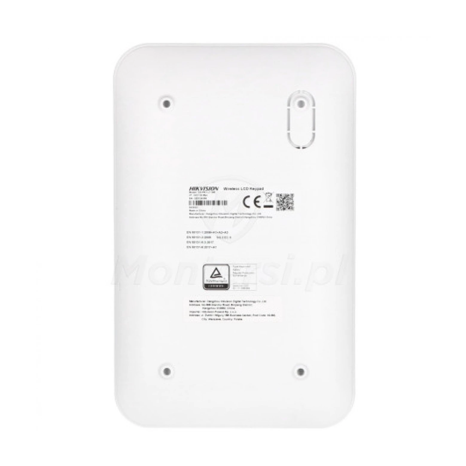 Hikvision DS-PK1-LT-WE Wireless LCD Keypad With Tag Function White