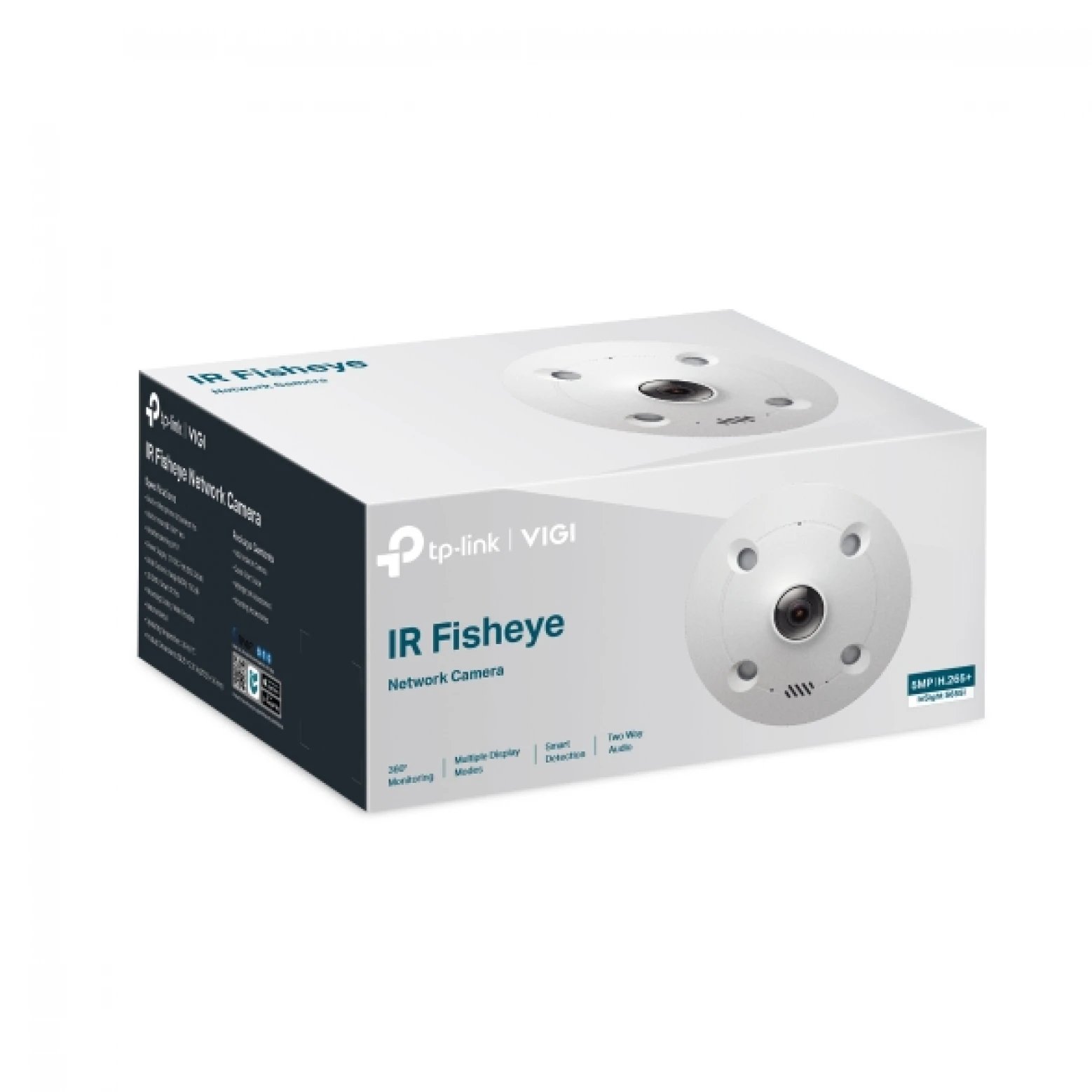 VIGI By TP-link - InSight S655I - 5MP - 360-degree - IR - AI - FishEye - IP Camera - White