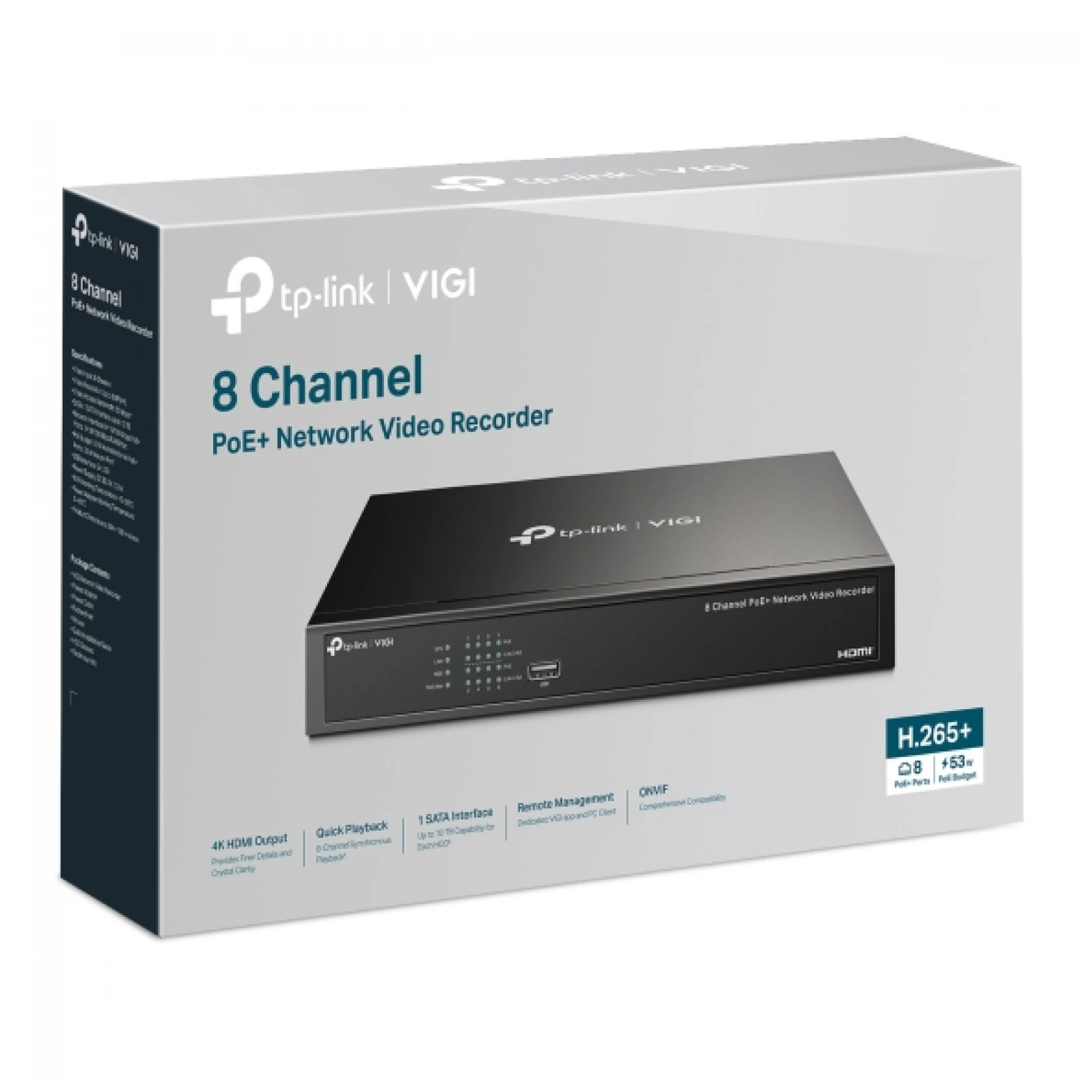 TP-Link by VIGI - NVR1008H-8P - 8 Channels - PoE - IP - NVR 