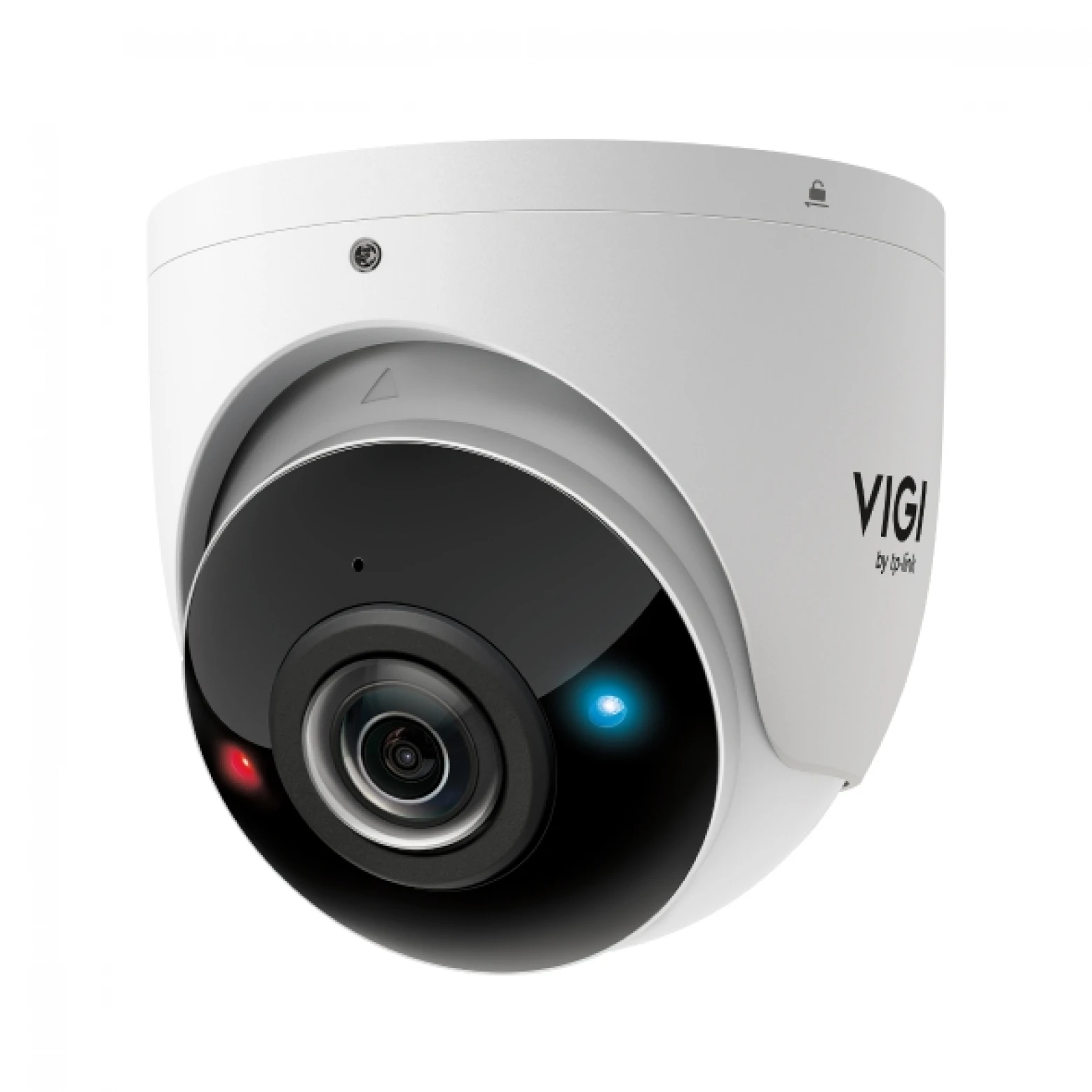 VIGI By TP-link - InSight S485PI - 8MP - IR - Panoramic - AI - Turret - with Active Deterrence - White