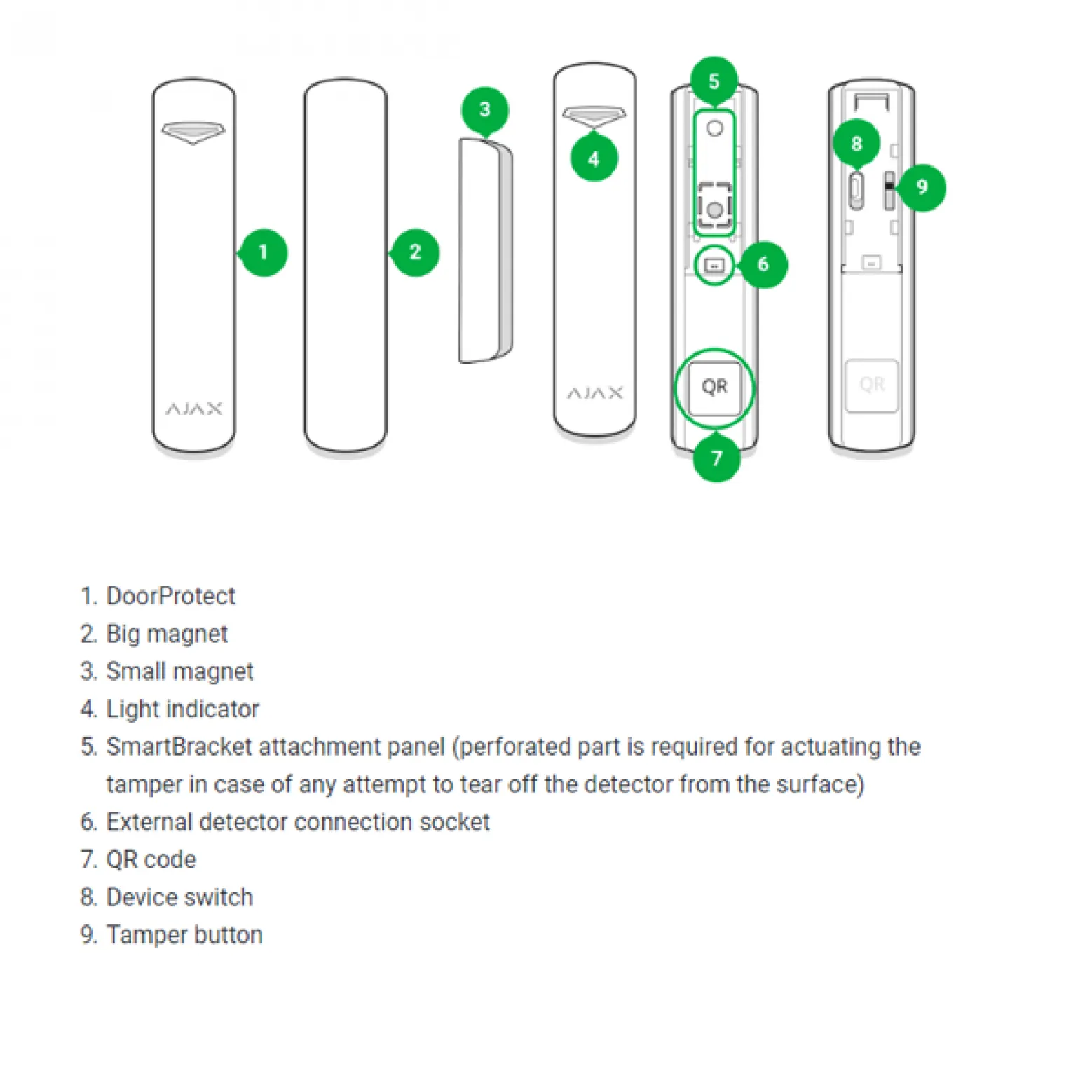 Ajax DoorProtect magnetic contact wireless