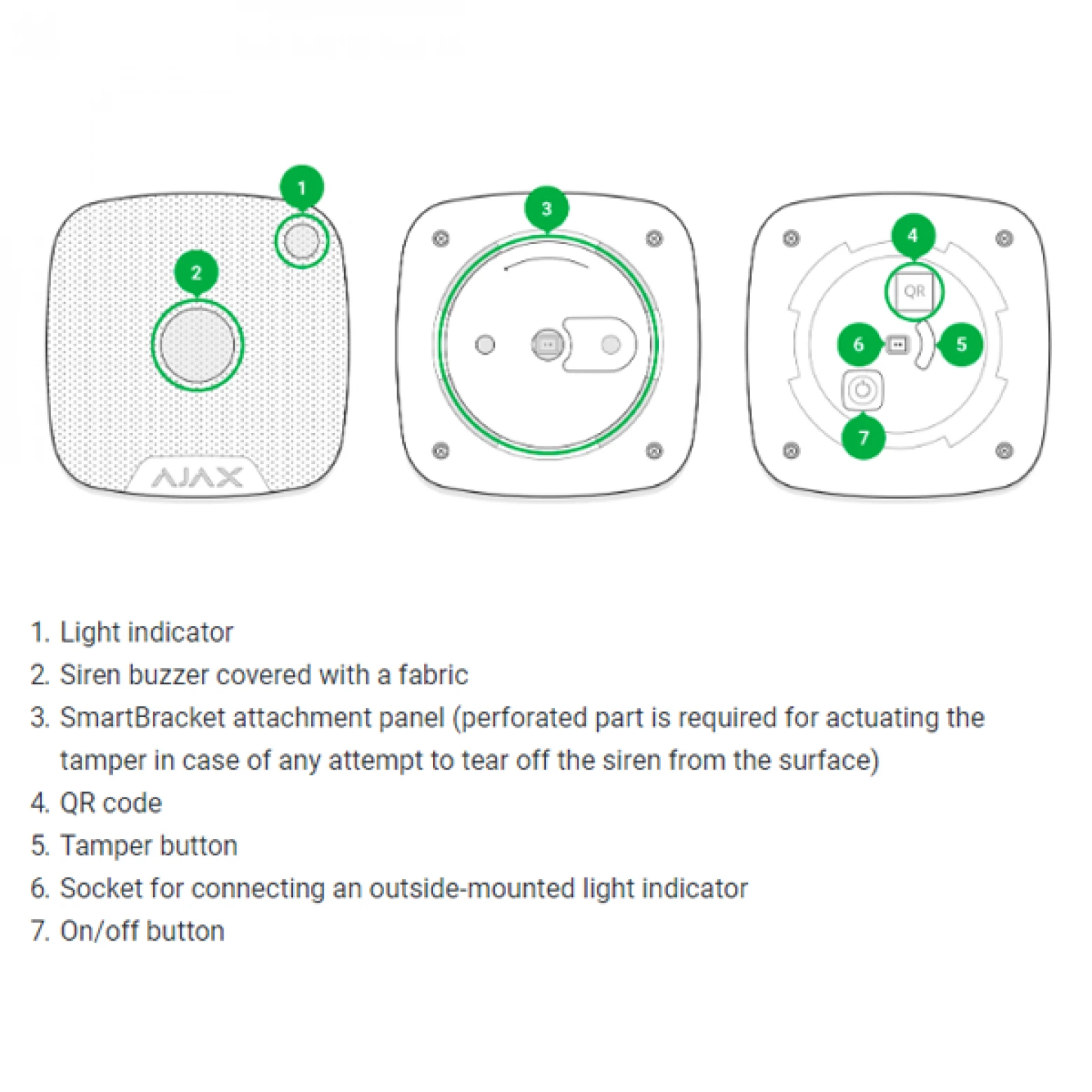 AJAX HomeSiren indoor siren wireless