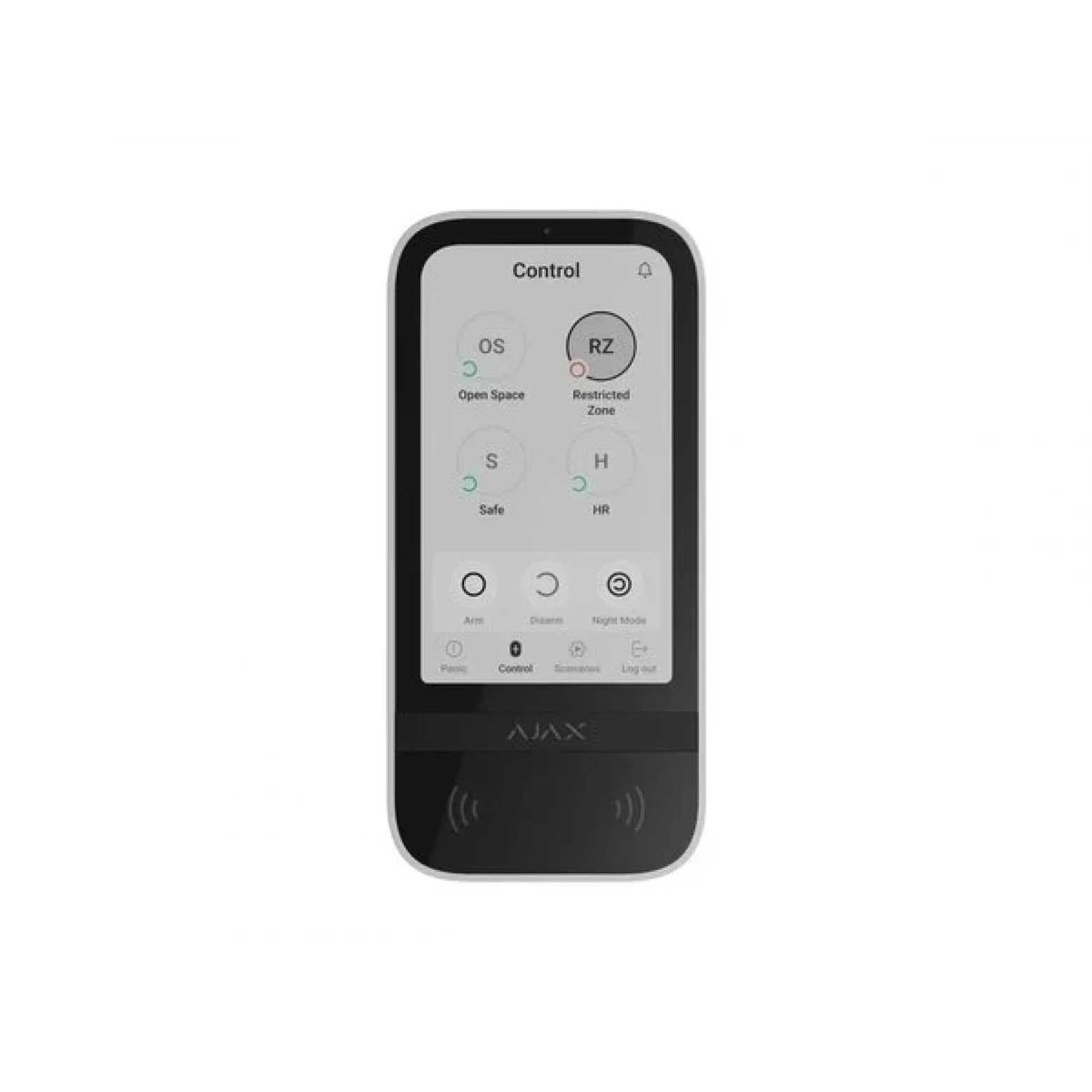 AJAX Wireless Touchscreen Keypad White