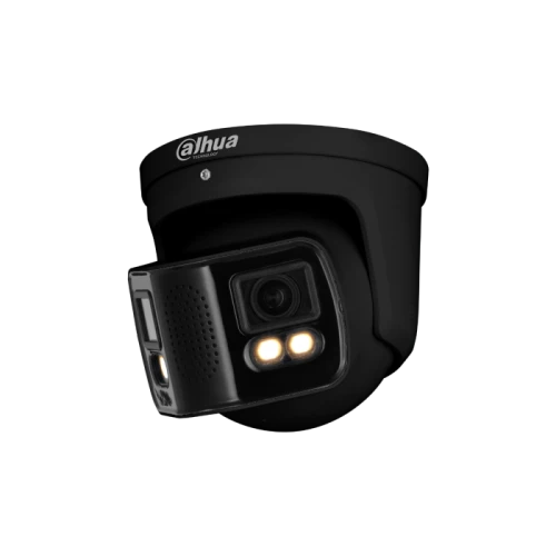 Dahua PDW5849P-A180-E2-ASTE - WizMind - Full color - Panorama 180° degrees - Dual-Lens - Turret - 8Mp - Black