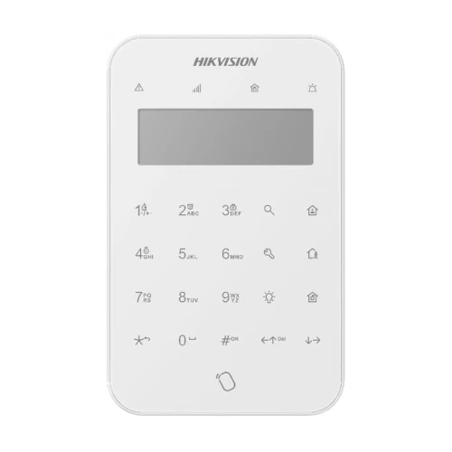 Hikvision DS-PK1-LT-WE Wireless LCD Keypad With Tag Function White